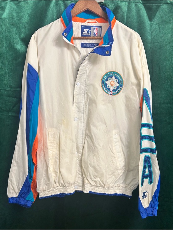 STARTER Other - STARTER rare NBA Allstar 1994 Cream Windbreaker with Blue and Orange Accents
